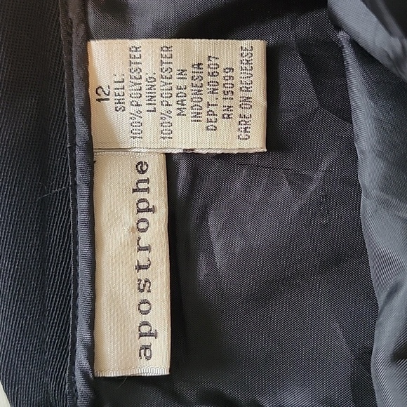 Apostrophe black lined maxi skirt with slit - Picture 7 of 9